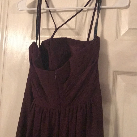 Plum long dress perfect for a prom or wedding. - Picture 3 of 3